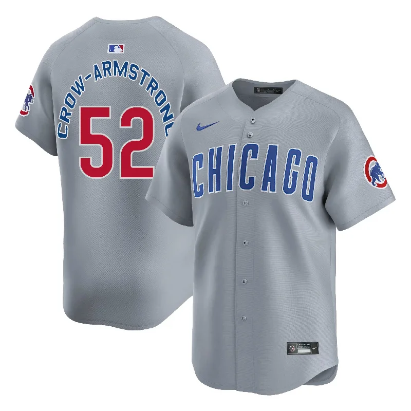 Chicago Cubs Pete Crow-Armstrong Nike Road Vapor Limited Jersey W/ Authentic Lettering