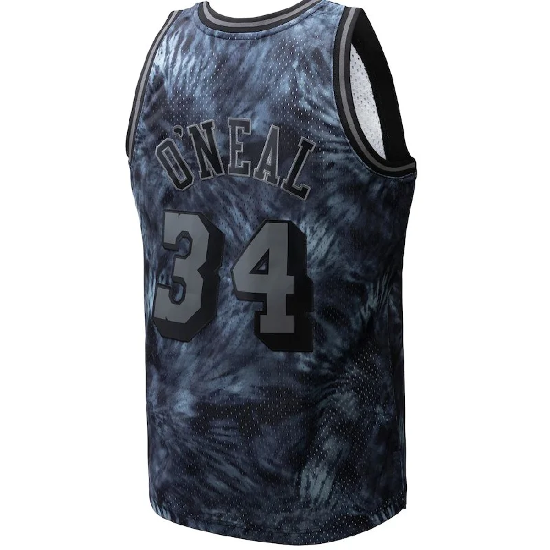 LA.Lakers #34 Shaquille O'Neal Mitchell & Ness Unisex Hardwood Classics 1996-97 Tie-Dye Swingman Jersey Black Stitched American Basketball Jersey