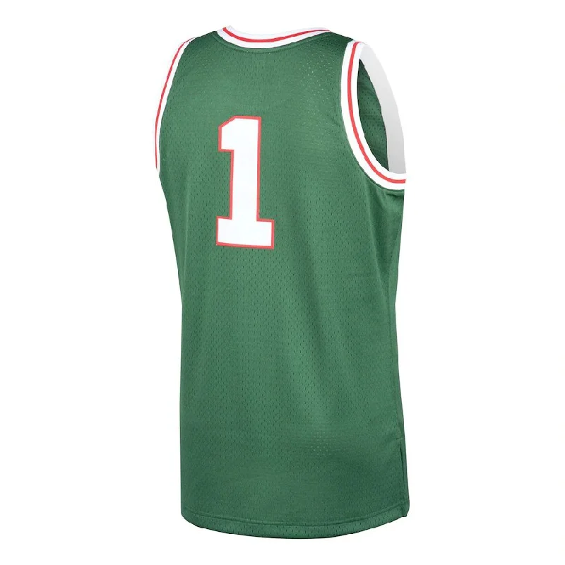 M.Bucks #1 Oscar Robertson Mitchell & Ness 1970-71 Hardwood Classics Swingman Jersey Green Stitched American Basketball Jersey