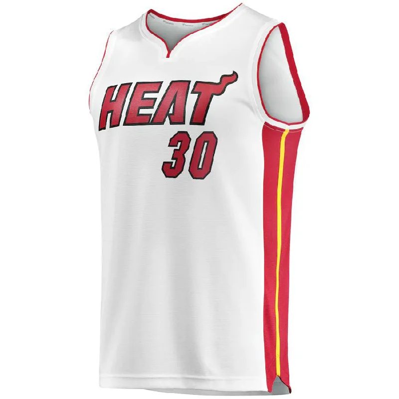 M.Heat #30 Chris Silva Fanatics Branded  Fast Break Replica Player Jersey White Association Edition Stitched American Basketball Jersey