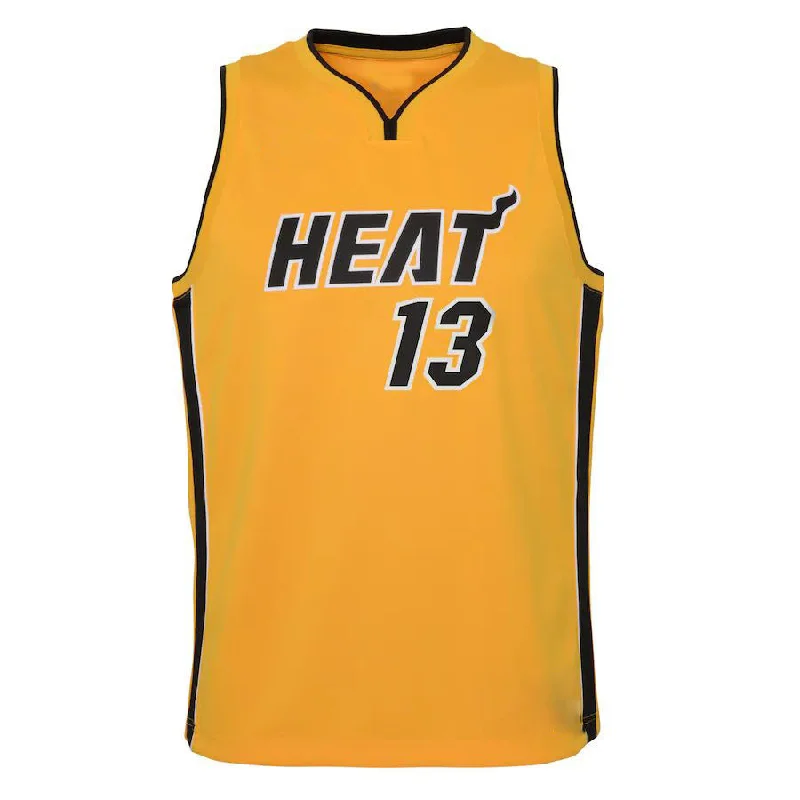 M.Heat #13 Bam Adebayo  2020-21 Swingman Player Jersey Trophy Gold Earned Edition Stitched American Basketball Jersey