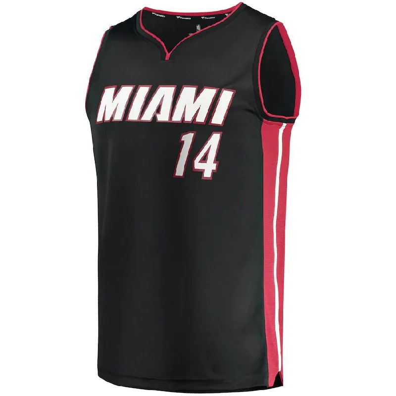 M.Heat #14 Tyler Herro Fanatics Branded Fast Break Replica Jersey Black Icon Edition Stitched American Basketball Jersey