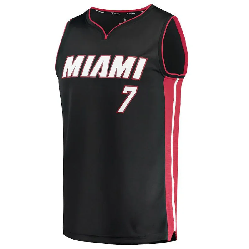 M.Heat #7 Kyle Lowry  Fanatics Branded  2021-22 Fast Break Replica Jersey Icon Edition Black Stitched American Basketball Jersey