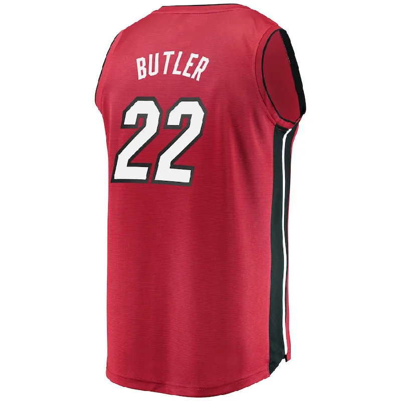 M.Heat #22 Jimmy Butler Fanatics Branded Fast Break Replica Player Jersey  Red Stitched American Basketball Jersey