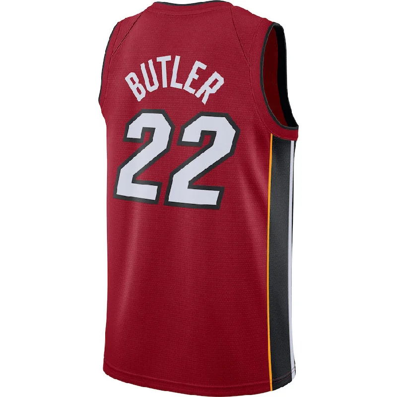 M.Heat #22 Jimmy Butler Jordan Brand 2020-21 Swingman Jersey Statement Edition Red Stitched American Basketball Jersey