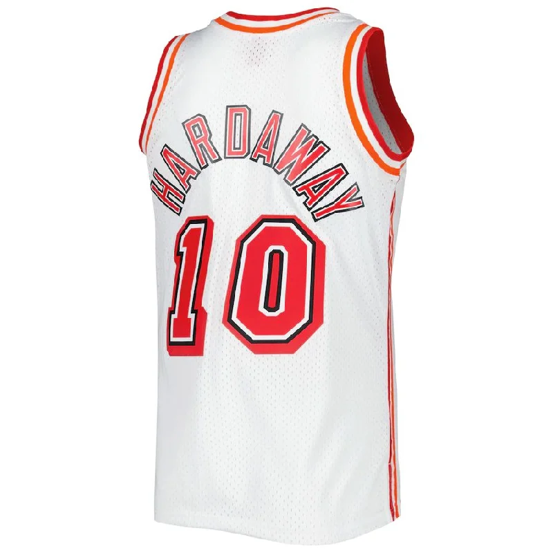 M.Heat #10 Tim Hardaway Mitchell & Ness 1996-97 Hardwood Classics Swingman Jersey White Stitched American Basketball Jersey