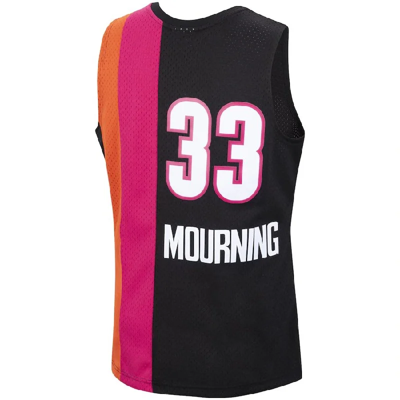 M.Heat #33 Alonzo Mourning Miami Heat Mitchell & Ness 2005-06 Hardwood Classics Swingman Jersey Black Stitched American Basketball Jersey