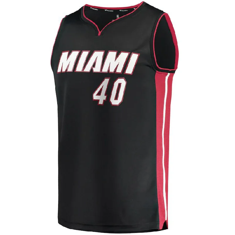 M.Heat #40 Udonis Haslem Fanatics Branded  Fast Break Player Jersey Icon Edition Black Stitched American Basketball Jersey