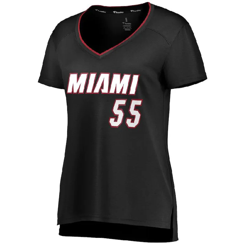 M.Heat #55 Duncan Robinson Fanatics Branded Women's Fast Break Replica Jersey  Icon Edition Black Stitched American Basketball Jersey