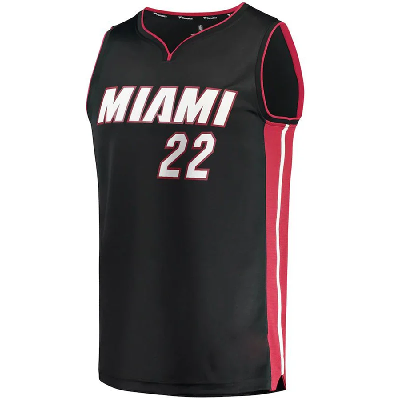 M.Heat #22 Jimmy Butler Fanatics Branded  2019-20 Fast Break Replica Jersey  Icon Edition Black Stitched American Basketball Jersey