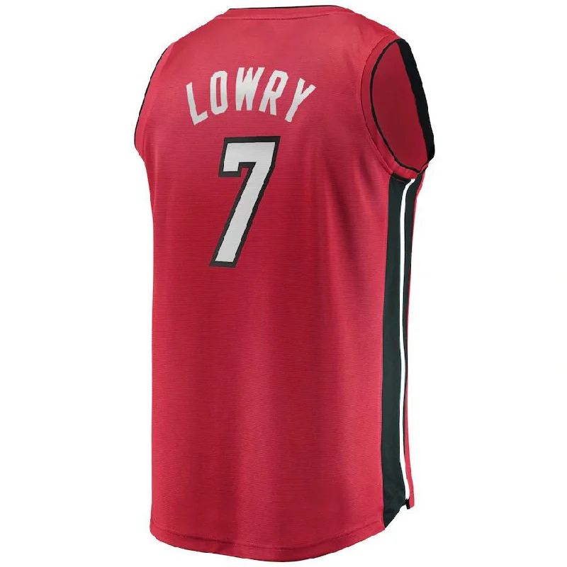 M.Heat #7 Kyle Lowry 2021-22 Fast Break Replica Player Jersey Red Statement Edition Stitched American Basketball Jersey