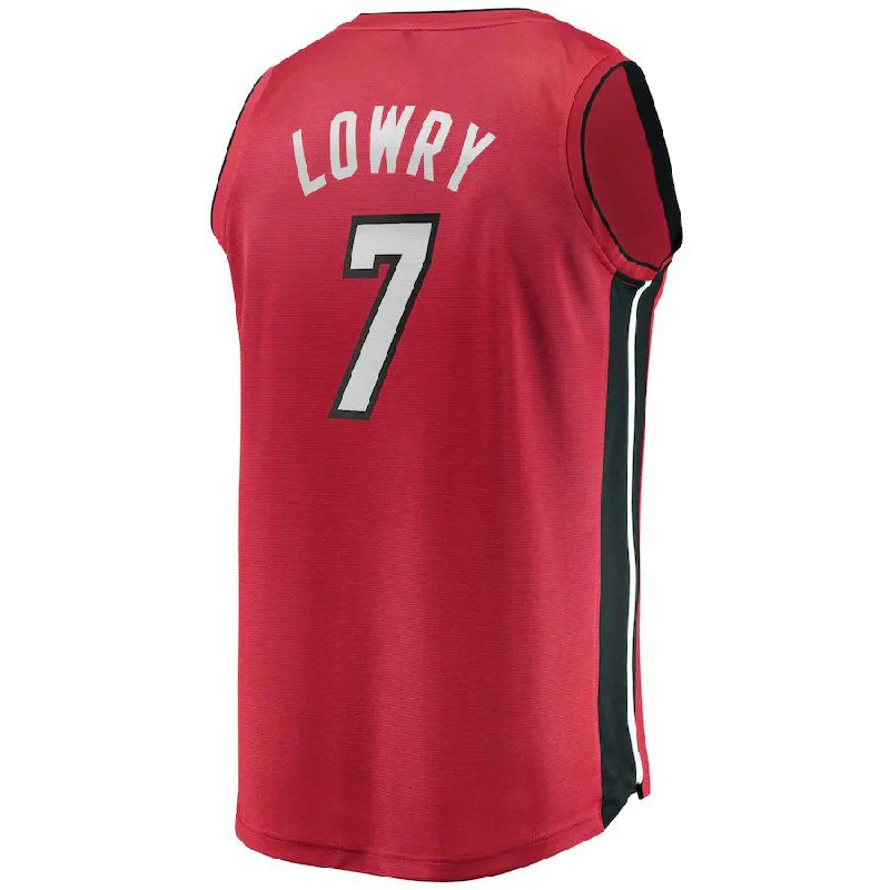 M.Heat #7 Kyle Lowry Fanatics Branded 2022-23 Fast Break Replica Jersey Red Statement Edition Stitched American Basketball Jersey